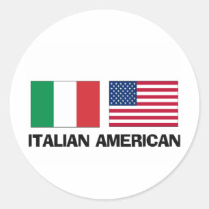 Italiaans-Amerikaans Ronde Sticker