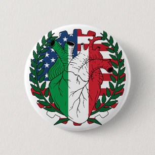 Italiaans-Amerikaans VS Verenigde Staten Italiaans Ronde Button 5,7 Cm