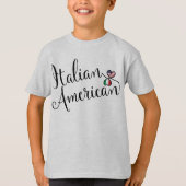 Italiaans-Amerikaanse gejumeleerde harten T-shirt (Voorkant)