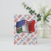 Italiaans-Amerikaanse golfvlag Kaart (Staand voorkant)