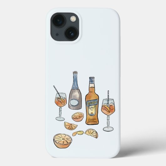 Italiaans aperol Spritz waterverf iphone case ipad (Achterkant)
