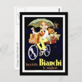  Italiaans Bianchi Bicycle Ad Briefkaart (Voorkant / Achterkant)