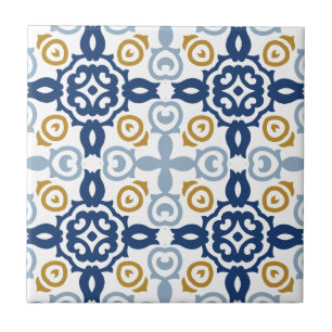Italiaans blauw decoratief keramisch tapijtschel tegeltje