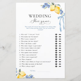 Italiaans Blauw Lint & Citroen Bruids Schoen Spel