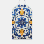 italiaans blauw Tegel cutie Sinaasappel citrus Bab Cadeaulabel (Achterkant)