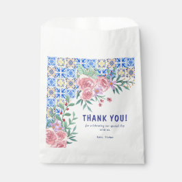 Italiaans Blauw Tegel Mamma Mia Baby shower Bedankzakje