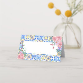 Italiaans Blauw Tegel Mamma Mia Blank