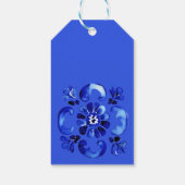 Italiaans Blauwe tegels boogcitroenen vrijgezellen Cadeaulabel (Achterkant)