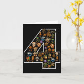 Italiaans Brainrot Verjaardag 4 Leeftijd Meme 4e K Kaart (Gele Bloem)