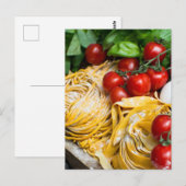 Italiaans Briefkaart voor voedselpasta Tomato Basi (Voorkant / Achterkant)