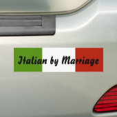 Italiaans Bumpersticker huwelijk (Op auto)