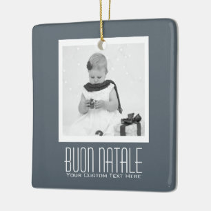 Italiaans Buon Natale Kerstmis gepersonaliseerd Keramisch Ornament