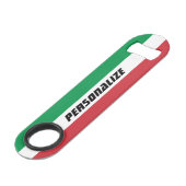 Italiaans cadeau voor aangepast snelheidspasje speed flessenopener (Voorkant Gekanteld)
