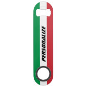 Italiaans cadeau voor aangepast snelheidspasje speed flessenopener (Voorkant)