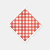 Italiaans cafe rood geruit servet (Hoek)