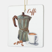 Italiaans Caffè Moka pot ornament Koffie ornament (Links)