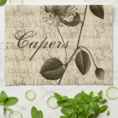 Italiaans Capers Bloemenkeukenhanddoeken Theedoek (Gevouwen)