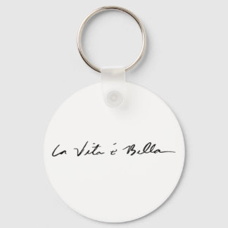 italiaans citaat la vita é bella sleutelhanger