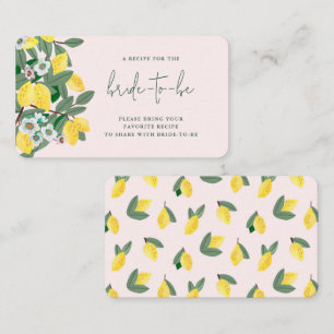 Italiaans citroen Vrijgezellenfeest Deel een recep Informatiekaartje