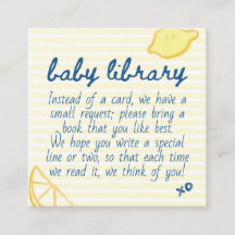 Italiaans Citrus Geel Gingham Baby Bibliotheek