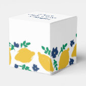 Italiaans Citrus Lemon Hand Drawn Wedding Bedankdoosjes (Achterkant)