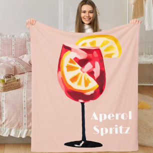Italiaans Cocktail Happy Uur Vintage Retro Abstrac Fleece Deken