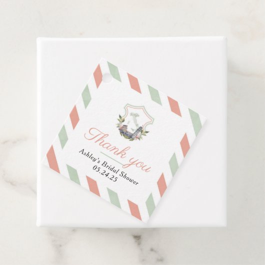 Italiaans Crest Party Favor Label (In situ)