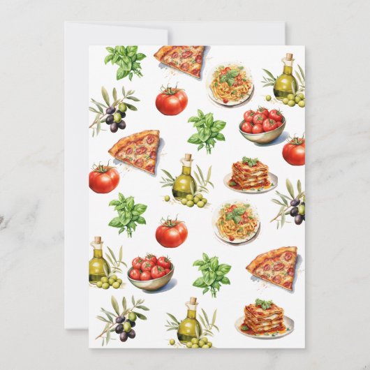 Italiaans, dat is Amore! Waterverf Vrijgezellenfee Kaart (Achterkant)