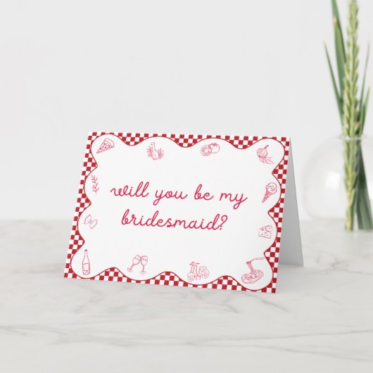 Italiaans dat is een meer golvende bruidsmeisje vo kaart (Voorkant)