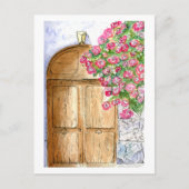  Italiaans Deur met Bougainvillea Briefkaart (Voorkant)