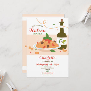Italiaans diner verjaardagsfeestje pizza lunch kaart