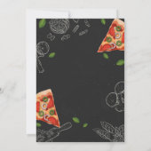 Italiaans diner verjaardagsfeestje pizza lunch kaart (Achterkant)