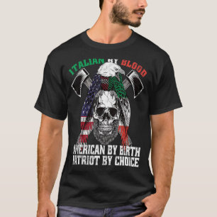 Italiaans door bloedAmerikaan door geboortecatroon T-shirt