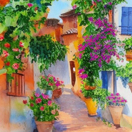 Italiaans dorp keramisch ornament