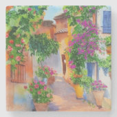 Italiaans dorp stenen onderzetter (Voorkant)
