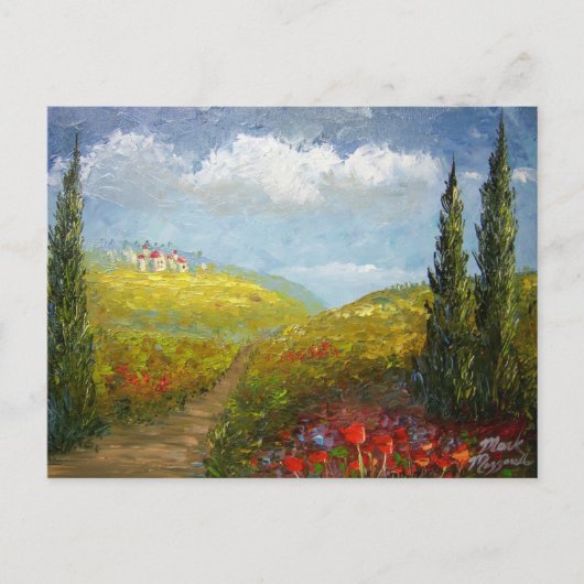 Italiaans dorp Tocany Briefkaart (Voorkant)