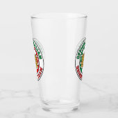 Italiaans Drink team vlag Italië Glas (Links)