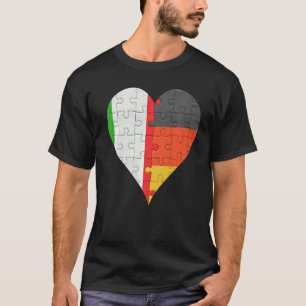 Italiaans - Duits vlaggehart T-shirt