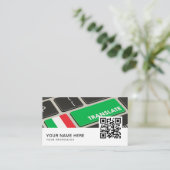 Italiaans Engels vertaler QR Code Business Car Visitekaartje (Staand voorkant)