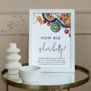 italiaans eten hoe groot is haar buik Baby shower  Poster