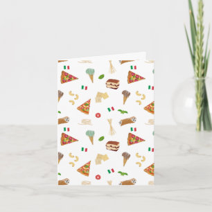 Italiaans eten Pizza Pasta Tiramisu Patroon Kaart