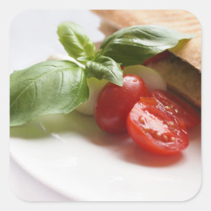 Italiaans eten vierkant sticker