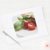 Italiaans eten vierkant sticker (Envelop)