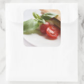 Italiaans eten vierkant sticker (Tas)