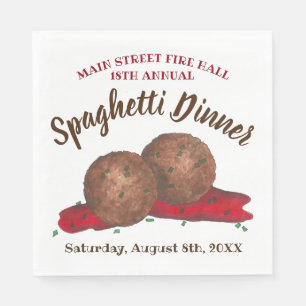 Italiaans evenement "Meatball Spaghetti Dinner Cha Servet