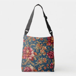 Italiaans Exquise Grande Flowers Crossbody Tas