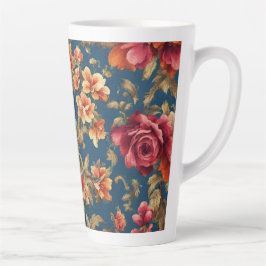 Italiaans Exquise  Grande Flowers Latte Mok