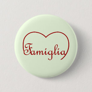 Italiaans familielid Red Ronde Button 5,7 Cm