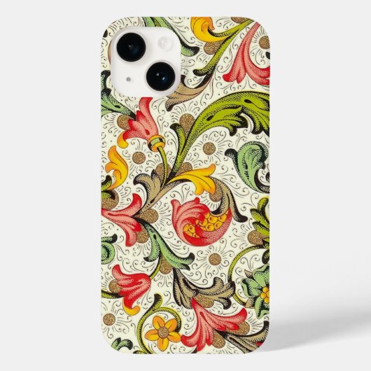 Italiaans Florentijns bloeipatroon Case-Mate iPhone Case (Achterkant)