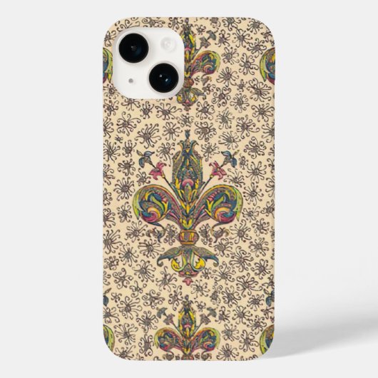 Italiaans Florentijns bloeipatroon Case-Mate iPhone Case (Achterkant)